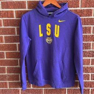 Nike LSU Tigers Hoodie Youth XL Purple Fleece‎ NCAA Sweatshirt Sportswear Bundle